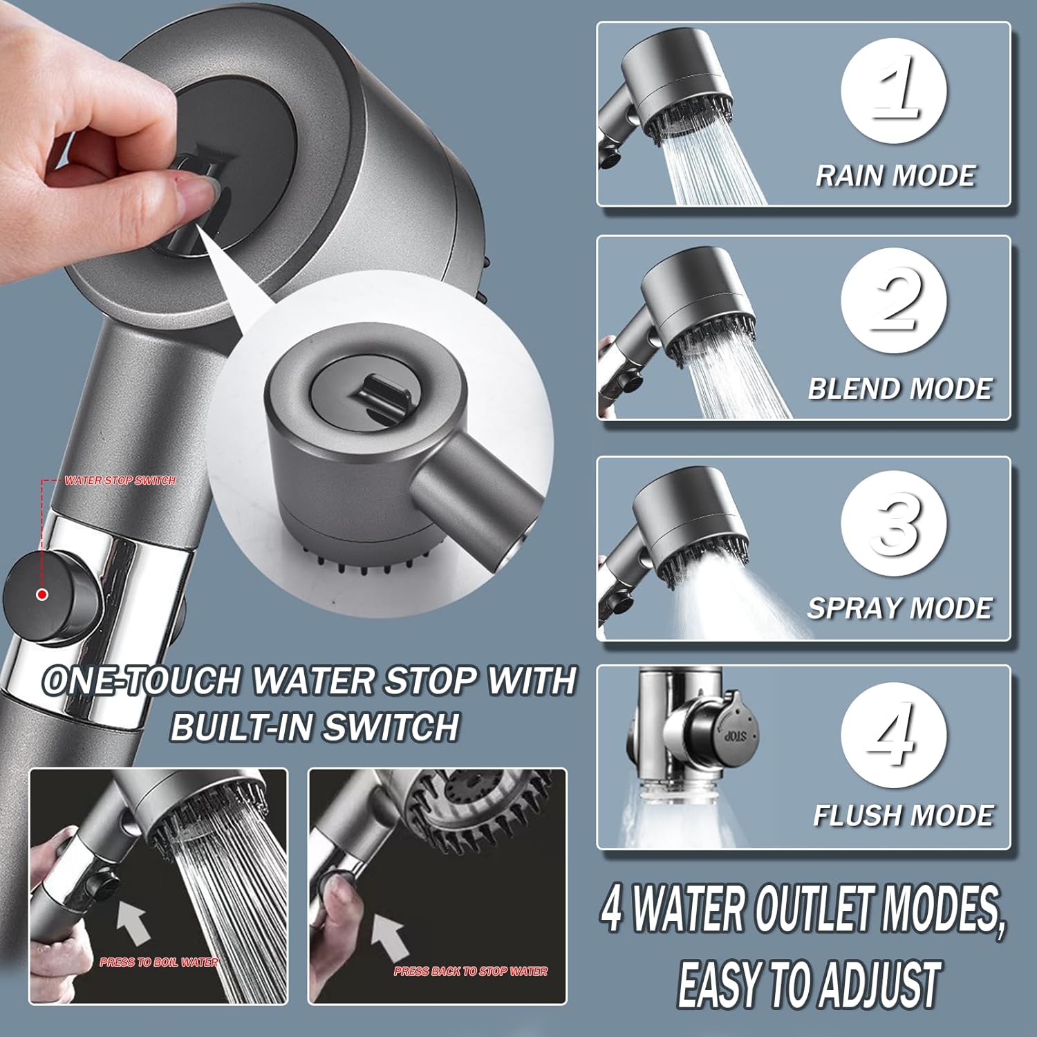 سردوش حمام ماساژور دار توربو